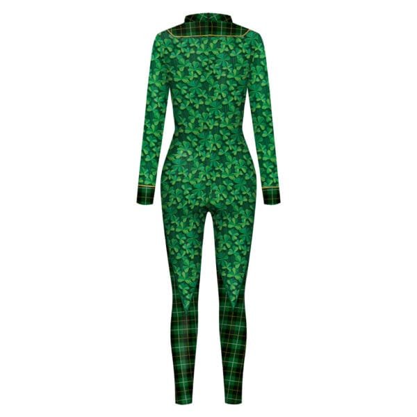St. Patrick's Day Green Bow Digital Print Performance Dress - Image 5