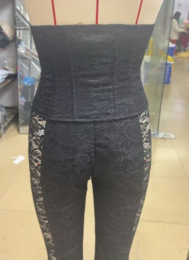 New Temperament Halter Black V-neck One-piece Trousers For Women - Image 6