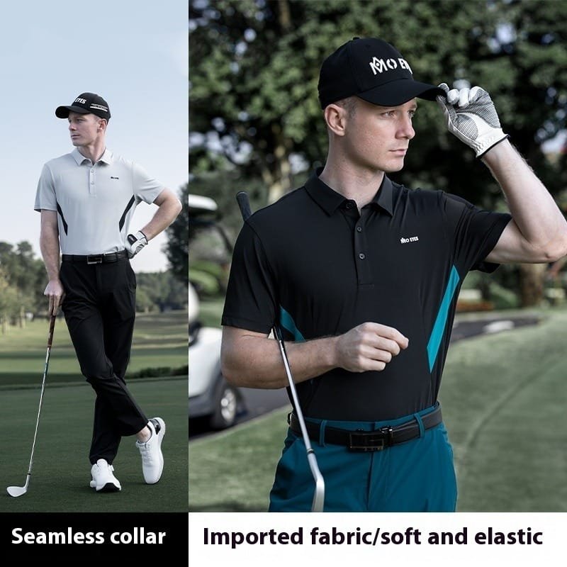 Golf Clothing Men's Short-sleeved T-shirt Sports Polo Shirts - Image 2
