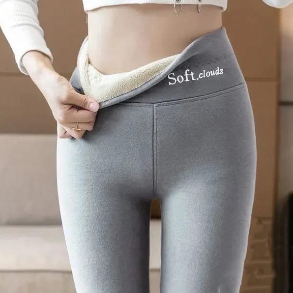 Women's High Waist Plus Velvet Thick Slim Slimming Leggings - Image 9