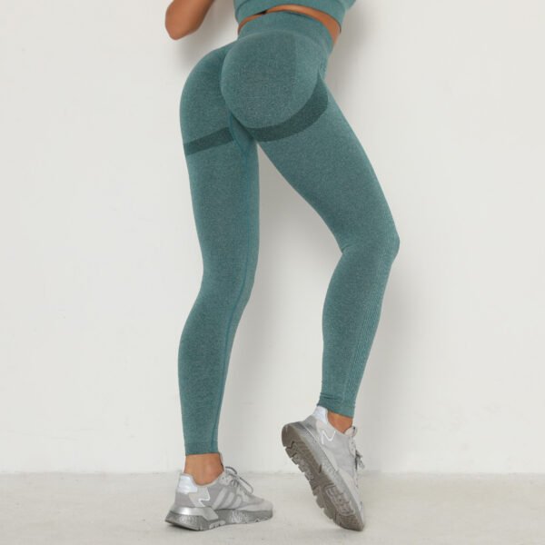Seamless Knitted Peach Hip Women's Tight Elastic Yoga Pants High Waist Quick-drying Hip Pants - Image 9