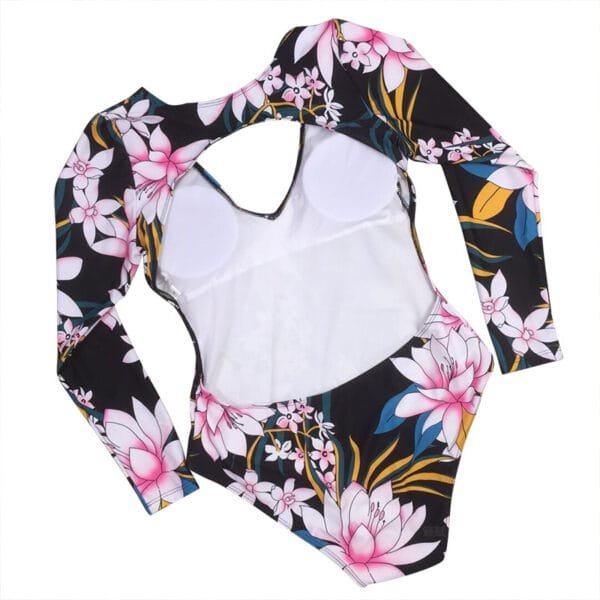 One Piece Swimsuit Women's Long Sleeve Sunscreen Diving Suit Swimsuit Printing - Image 3