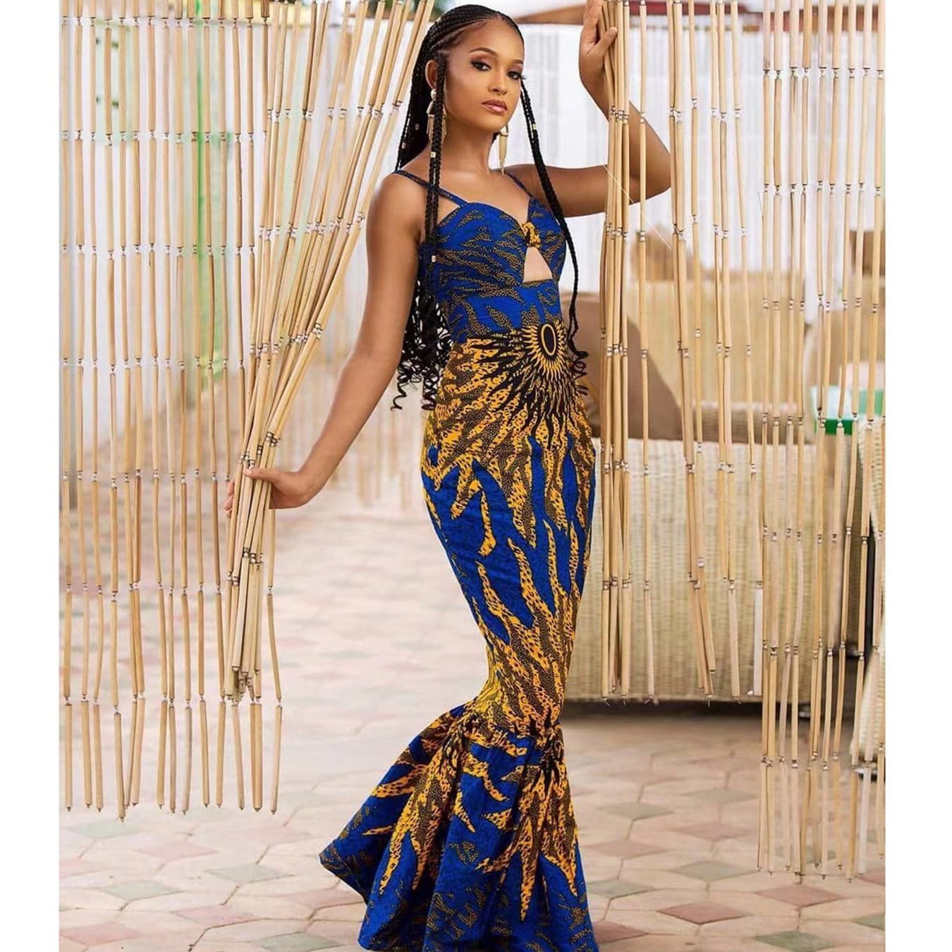 Digital Print Dress Fishtail - Image 4