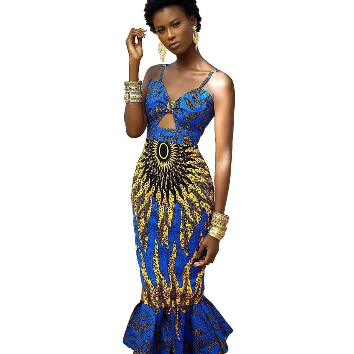 Digital Print Dress Fishtail - Image 5