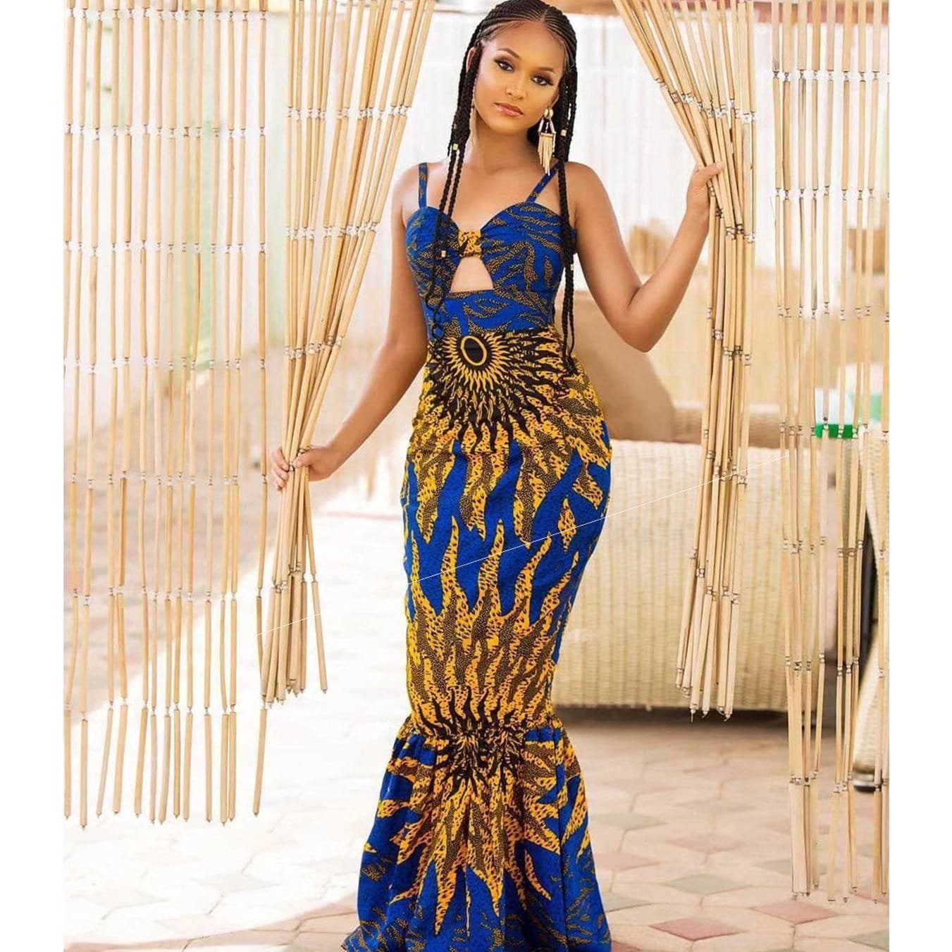 Digital Print Dress Fishtail - Image 2