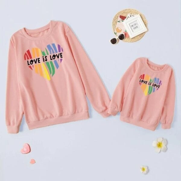 Letter Printed Parent-child Sweater Mother And Daughter Matching Clothes Three Colors - Image 6