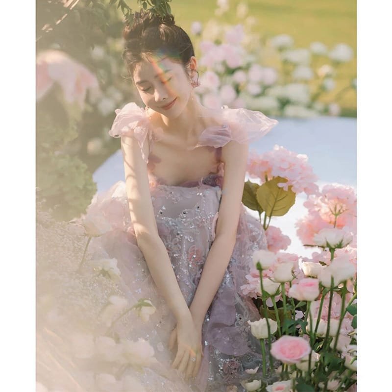 Toast Dress Lace A- Line Style Bridal Marriage Engagement Evening Dress - Image 4