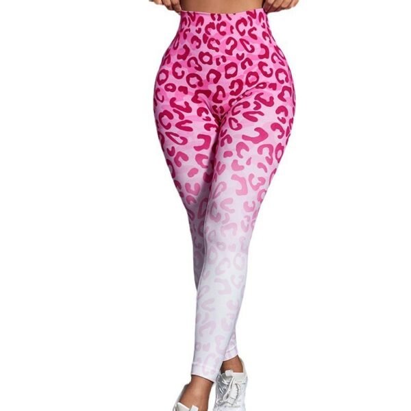 Seamless Cheetah Yoga Pants Tight High Waist Hip Lifting Female - Image 5