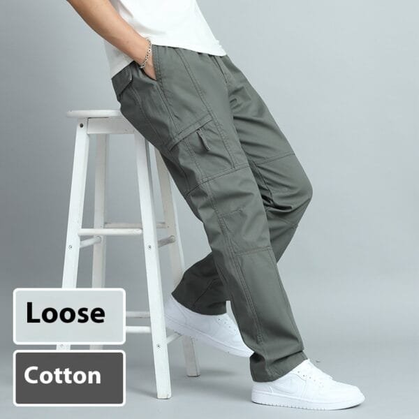Overalls Men's Pure Cotton Casual Pants - Image 7