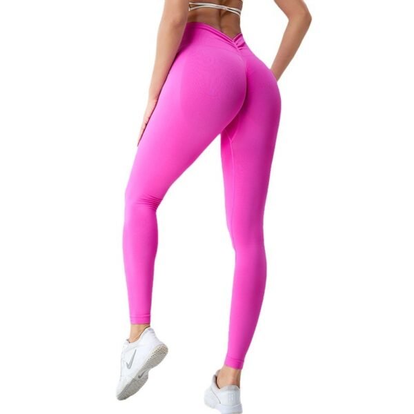 Outdoor Running Fitness Pants Women's Peach Hip Raise Seamless Sports Tights - Image 3