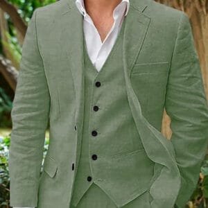 Linen Business Casual Suit Men's Suit Wedding Banquet