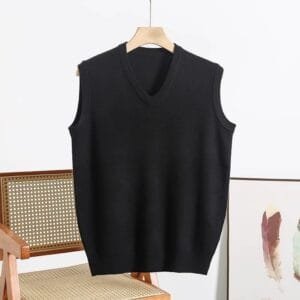 V-neck Sweater Vest Men's Autumn And Winter Warm