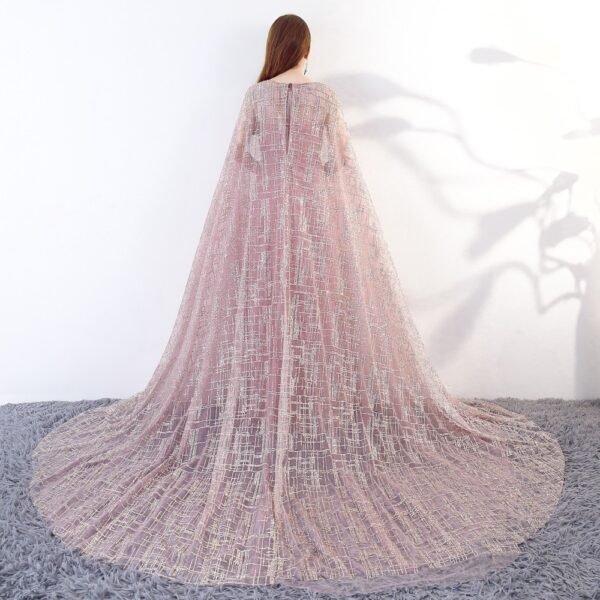 Long Slim Cloak Trailer Performance Dress - Image 5