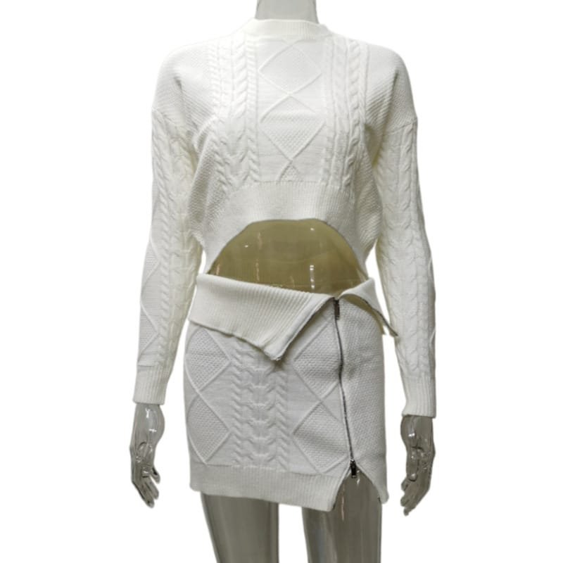 New Slim Stretch Top And Skirt Two-piece Set - Image 6