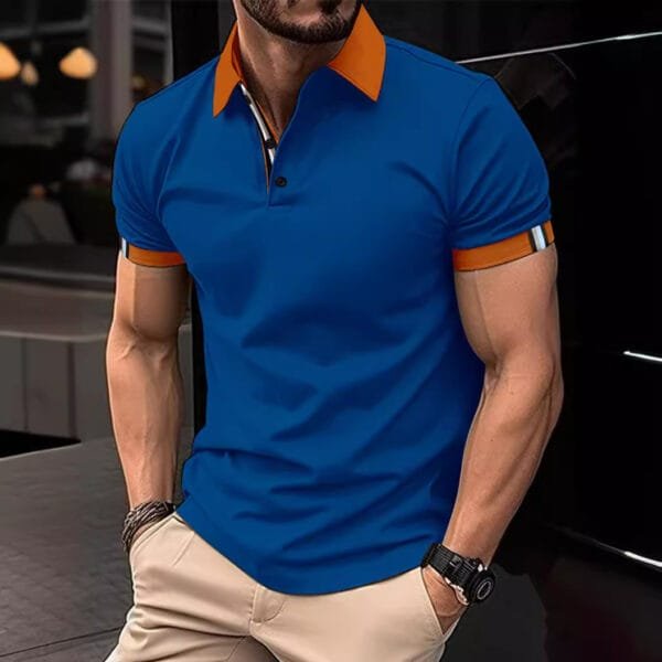 Men's Casual Button Solid Color Short Sleeves - Image 6