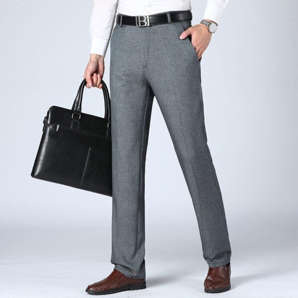 Men's Straight-leg Pants Loose High Waist Suit Pants - Image 8
