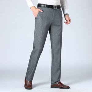 Men's Straight-leg Pants Loose High Waist Suit Pants
