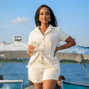 Lapel Temperament Belt Summer Short-sleeved Jumpsuit Women