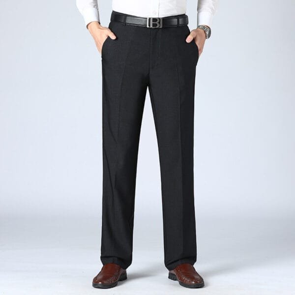 Men's Straight-leg Pants Loose High Waist Suit Pants - Image 2
