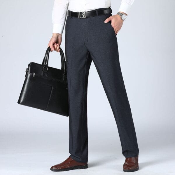 Men's Straight-leg Pants Loose High Waist Suit Pants - Image 4