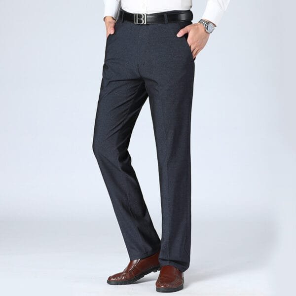 Men's Straight-leg Pants Loose High Waist Suit Pants - Image 9