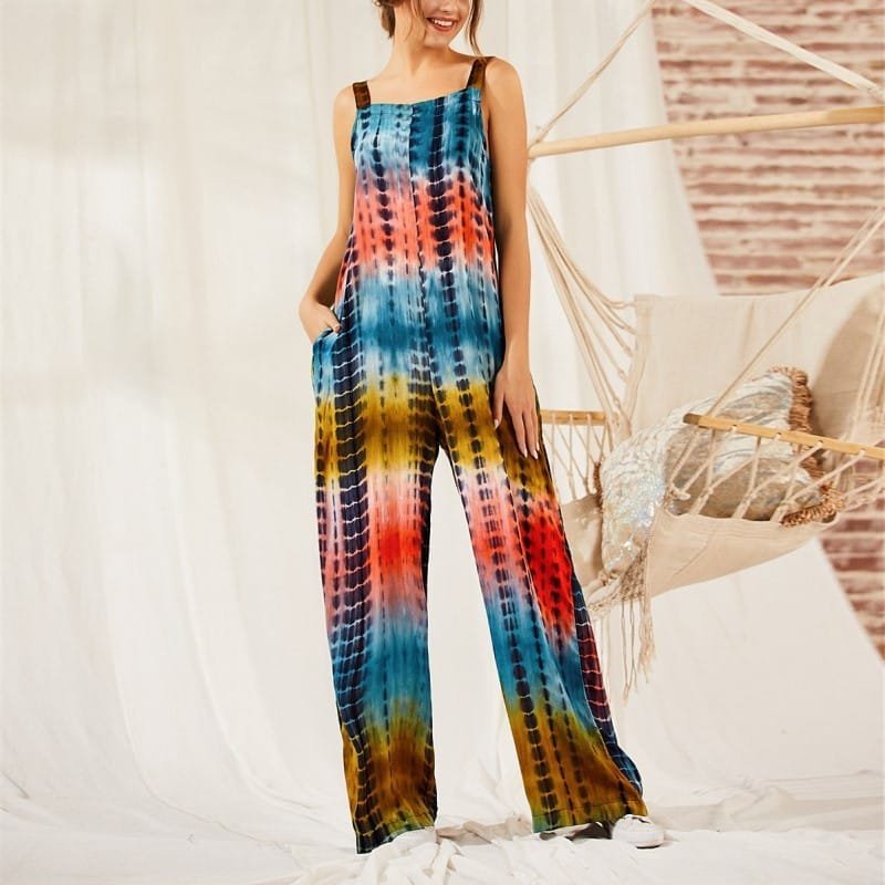 Gradient Color Loose Women's One-piece Overalls - Image 2