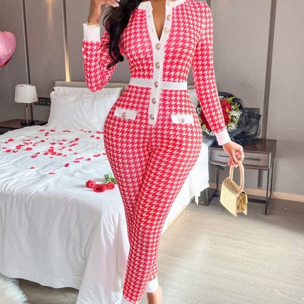 Autumn And Winter European And American Women's Clothing Tight Jumpsuit - Image 3
