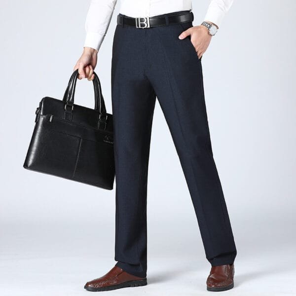 Men's Straight-leg Pants Loose High Waist Suit Pants - Image 7