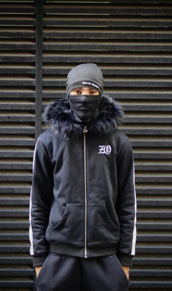 Black Detachable fur jacket - Image 2
