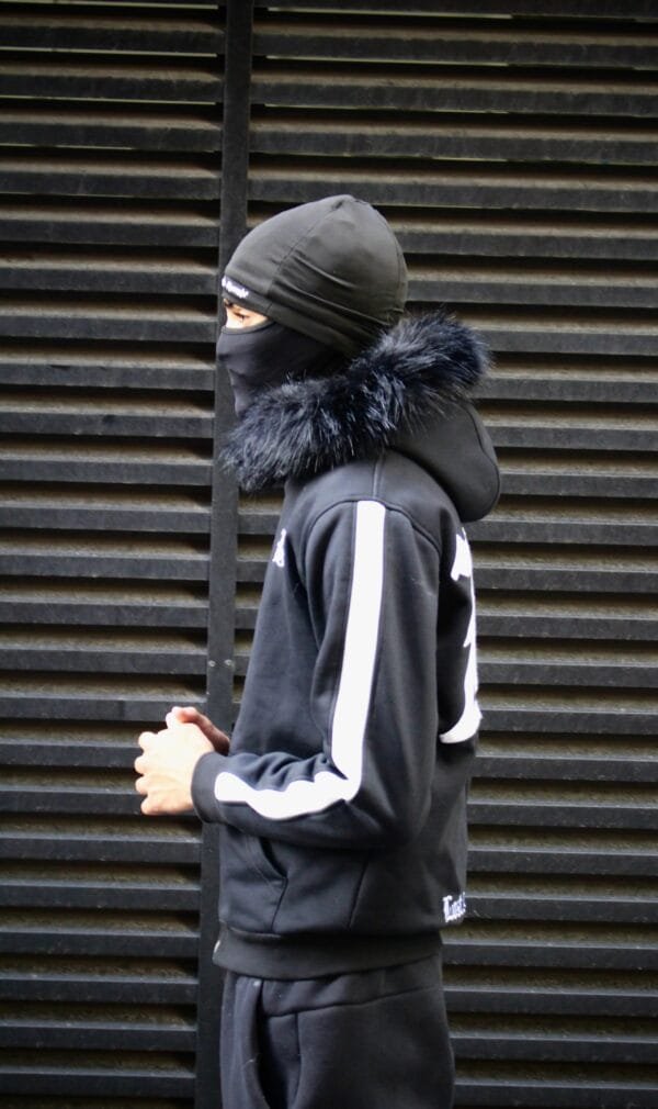 Black Detachable fur jacket - Image 5