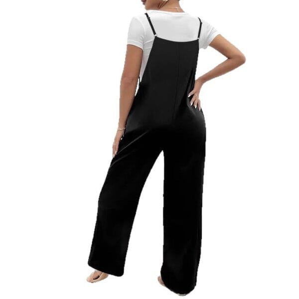Solid Color Casual Suspender Jumpsuit Women's Clothing - Image 5