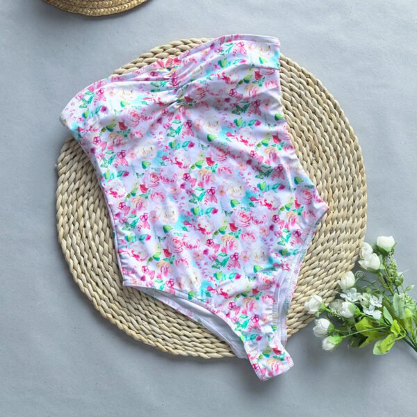 Women's Casual Spaghetti-strap Floral Print Tube Top Bikini - Image 3