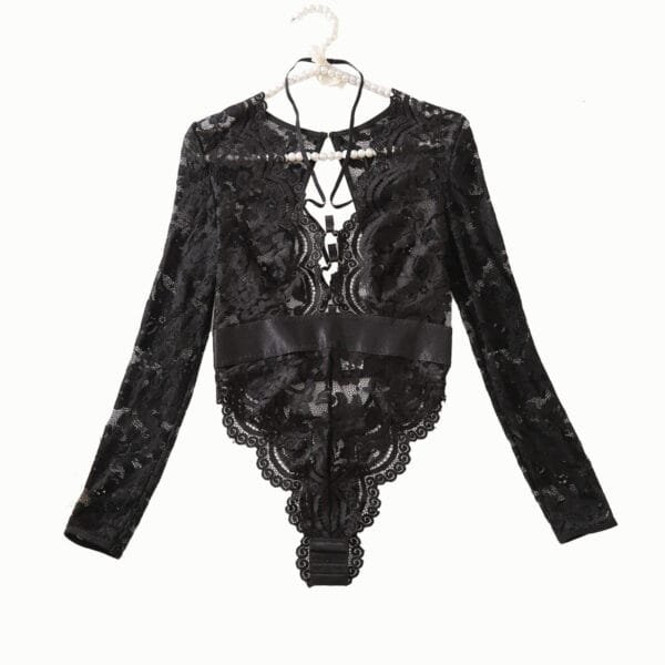 Fashion Special-interest Mesh Transparent Backless Hollow Comfort Jumpsuit - Image 4