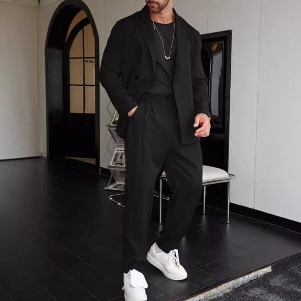Spring And Autumn Personality Trend Loose Men's Suit - Image 2