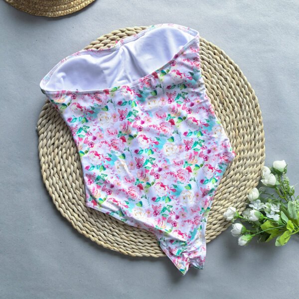 Women's Casual Spaghetti-strap Floral Print Tube Top Bikini - Image 4