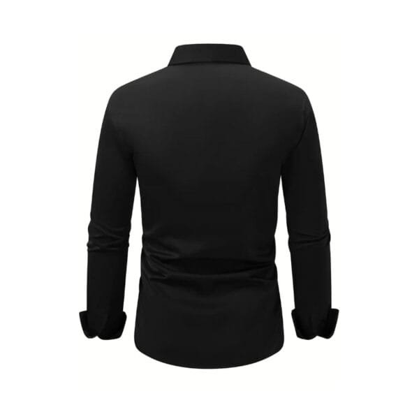 Men's Long Sleeve Business Formal Wear Slim Fit Shirt - Image 5