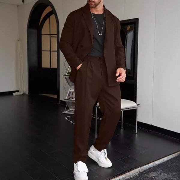 Spring And Autumn Personality Trend Loose Men's Suit - Image 4