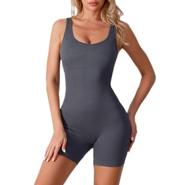 Shoulder Strap Shorts Seamless Sports Yoga Bodysuit - Image 2