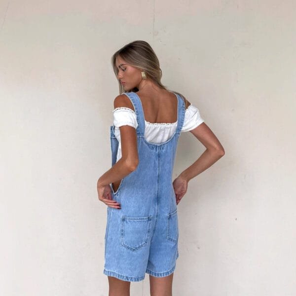 Women's Suspender Trousers Slim Straight One-piece - Image 2