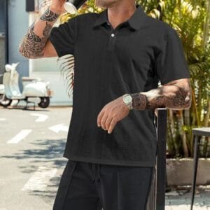 Small Plaid Polo Men's Shirt