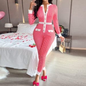 Autumn And Winter European And American Women's Clothing Tight Jumpsuit