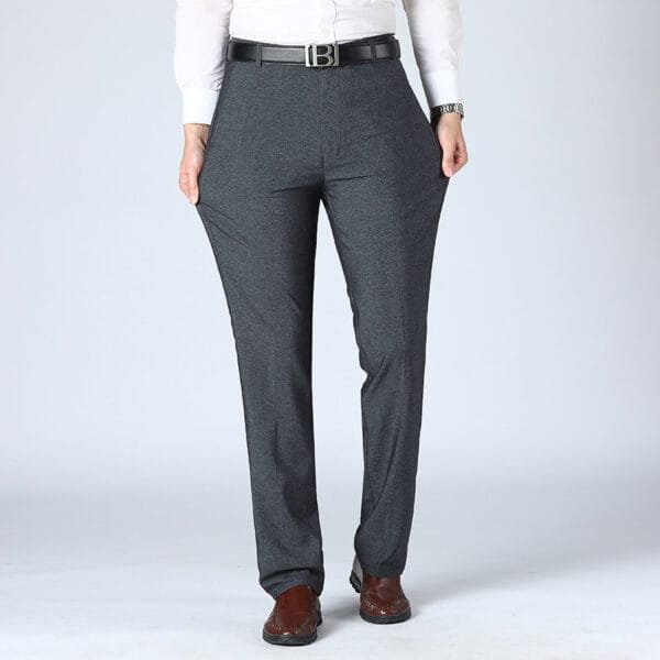Men's Straight-leg Pants Loose High Waist Suit Pants - Image 5