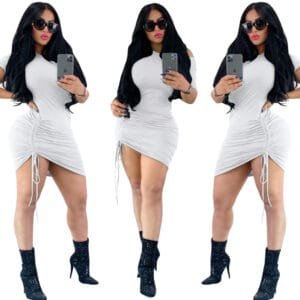 Sexy Multicolor Bandage Dress Nightclub Skirt