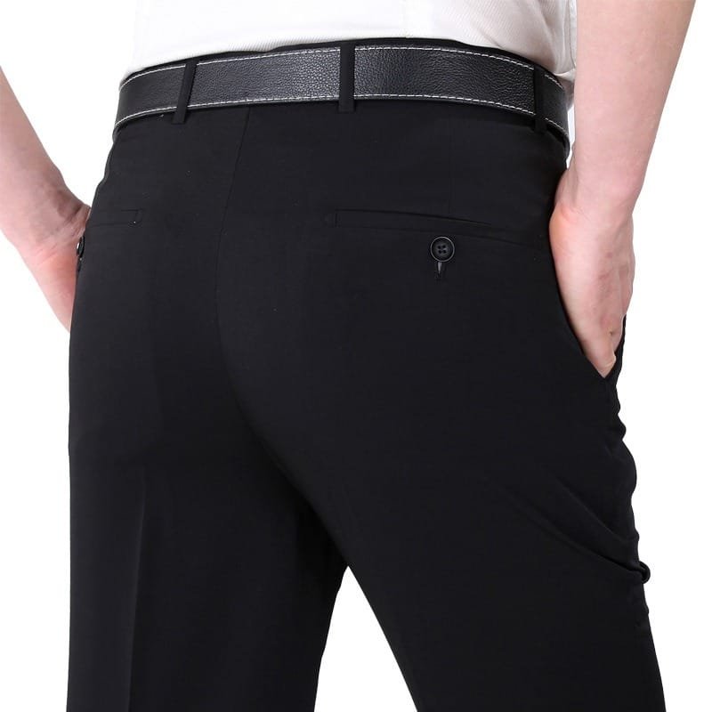 Men's Suit Pants High Waist Loose Business Formal Wear - Image 5