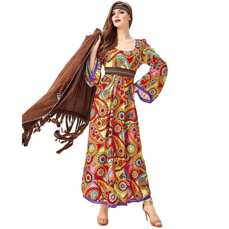 Vintage Disco Hippie Costume Primitive Tribal Goddess - Image 5
