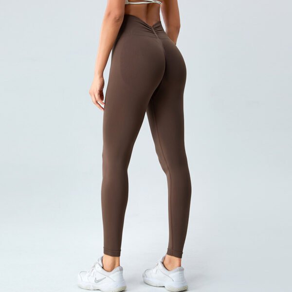 Outdoor Running Fitness Pants Women's Peach Hip Raise Seamless Sports Tights - Image 6
