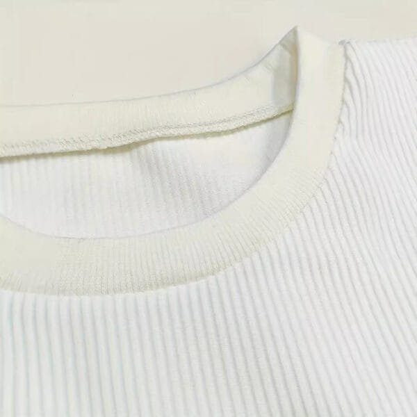 European And American Slim Fit Round Neck Pullover Short Sleeve Trousers Two-piece Set - Image 4