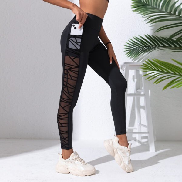 Yoga Primer Plus Size Mesh Stitching Yoga Clothes Hip-lift And Belly Shaping Sports And Fitness Running Trousers - Image 2
