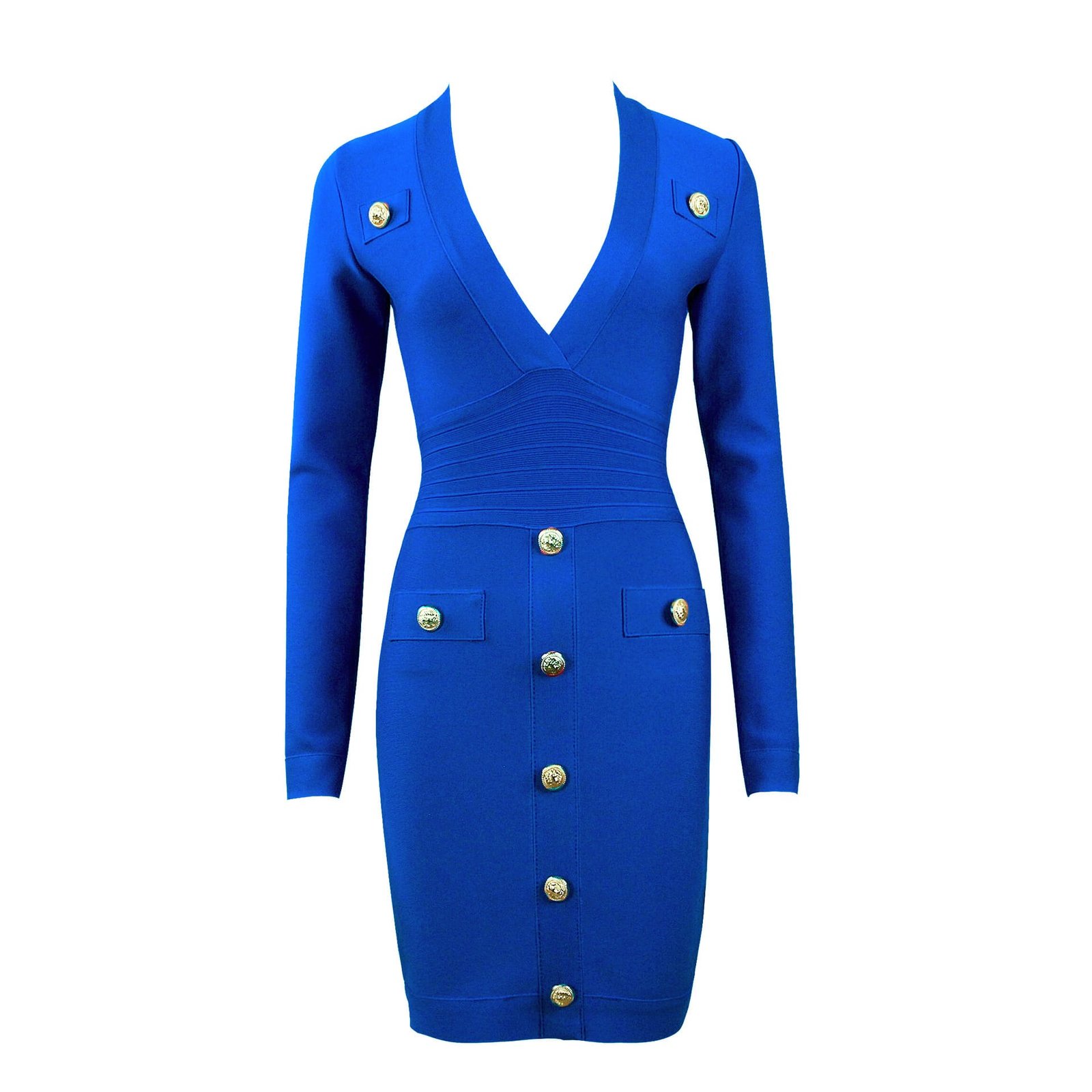 Single-breasted Long-sleeved Slim Ladies Temperament Dress - Image 8